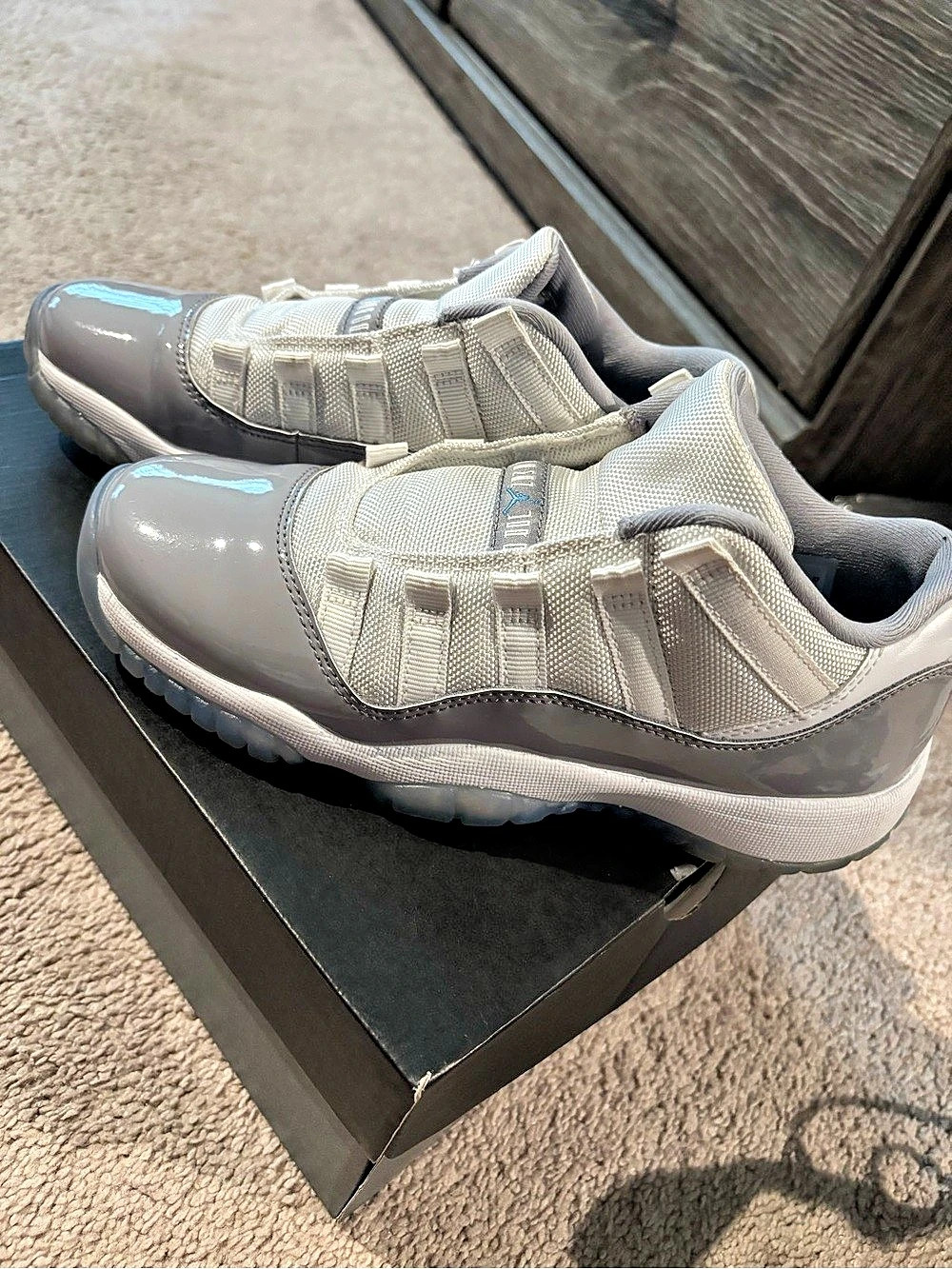 Nike Gray & White Sneakers Like New Big Kids 5.5